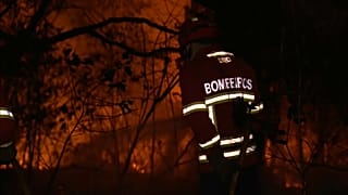 Les pompiers mobilisés à Odemira, au Portugal, mardi 8 août 2023.
