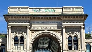 Vandals have defaced Milan's Galleria Vittorio Emanuele II landmark