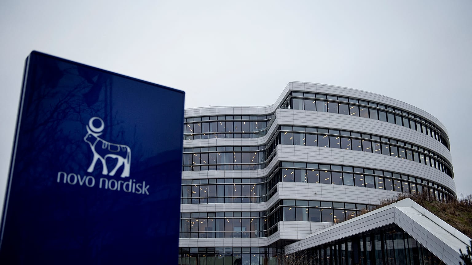 The logo of Danish pharmaceutical company Novo Nordisk
