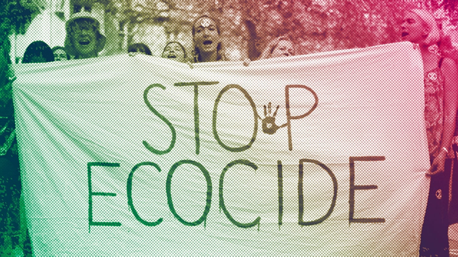 Extinction Rebellion climate change protesters hold a banner in central London, April 2019