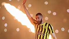Karim Benzema, durante su presentación como nuevo jugador del Al Ittihad, el 8 de junio de 2023