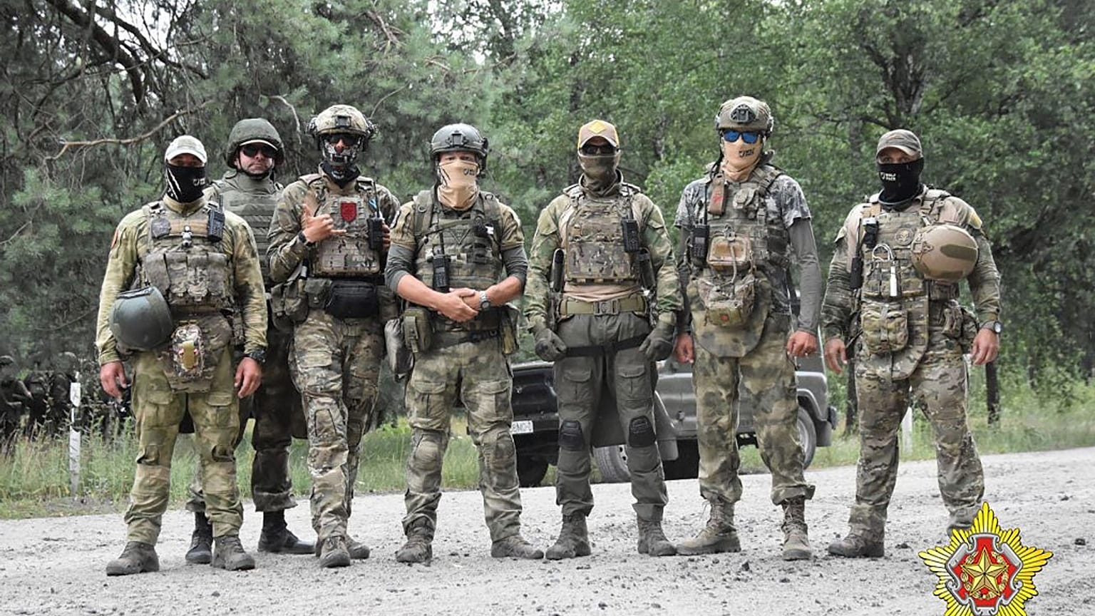 Foto auf dem Telegramkanal des belarussischen Verteidigungsministeriums zeigt angeblich gemeinsame Ausbildung von Wagner-Kämpfern mit belarussischen Spezialkräften.
