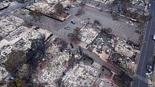Последствия лесных пожаров в Лахайне на Гавайских островах
