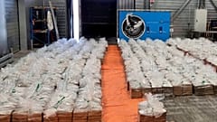 As autoridades aduaneiras dos Países Baixos afirmaram ter intercetado um carregamento de mais de 8000 quilos de cocaína.