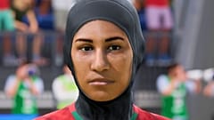 Nouhaïla Benzina, die erste Spielerin, die bei einem WM-Spiel einen Hidschab trug, hat jetzt ein entsprechendes Pendant im Videospiel