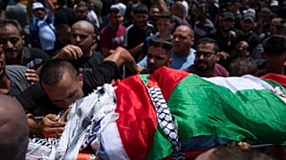 خلال تشييع محمد جراد في مدينة طولكرم 