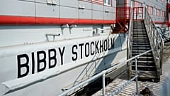 A Bibby Stockholm lakóuszály 2023. július 21-én