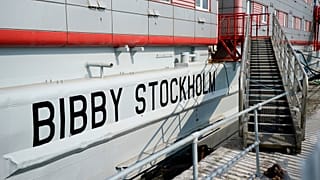A view of the Bibby Stockholm accommodation barge, which can house up to 500 asylum seekers, at Portland Port in Dorset, England