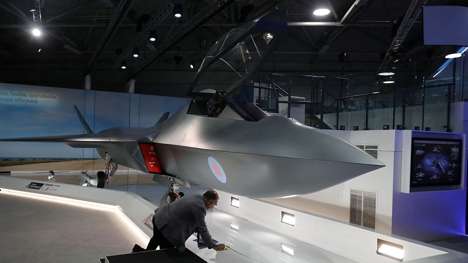 The model of a new fighter jet, a part of Team Tempest