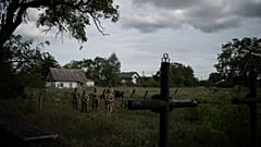 Похороны украинского солдата, погибшего под Харьковом в марте прошлого года. Останки Александра Михайленко были опознаны недавно. 