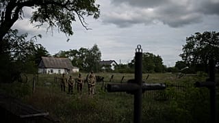Похороны украинского солдата, погибшего под Харьковом в марте прошлого года. Останки Александра Михайленко были опознаны недавно. 