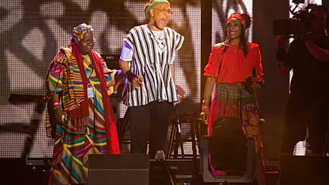 Les fondateurs du hip-hop, DJ Kool Herc et sa sœur Cindy Campbell, à New York, vendredi 11 août 2023.