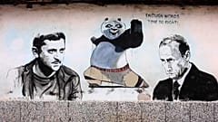 Street art depicts world leaders, cartoon characters and cultural icons in Bulgarian village