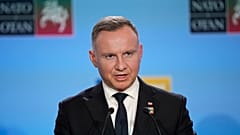 Andrzej Duda lengyel elnök a NATO vilniusi közgyűlésén