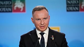 Andrzej Duda lengyel elnök a NATO vilniusi közgyűlésén