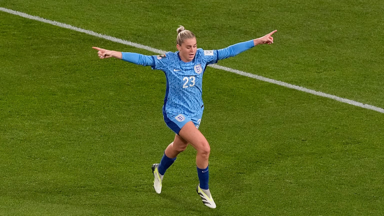 Die Engländerin Alessia Russo bejubelt ihren Treffer