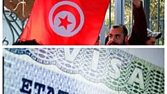 مواطنون يحتجون أمام السفارة الفرنسية في تونس لعدم حصولهم على التأشيرات