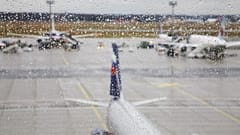 Der Frankfurter Flughafen wurde am Mittwochabend von starken Regenfällen heimgesucht.