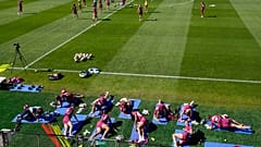 Die spanische Nationalelf beim Training in Sydney am 17. August 2023