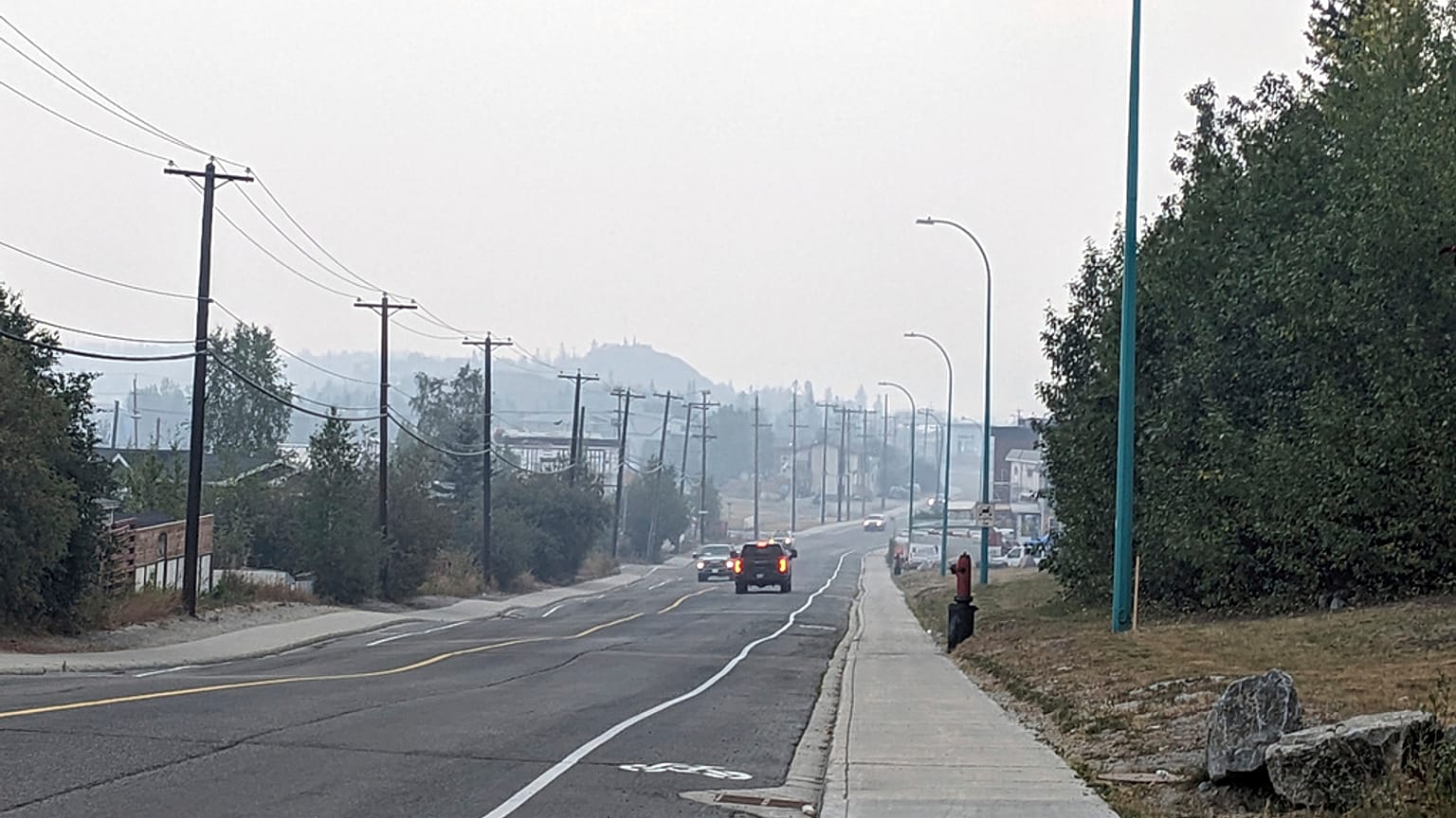Rauch zieht über Yellowknife