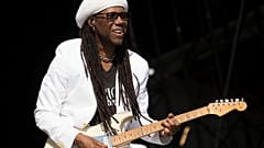 Nile Rodgers of Chic, performs on stage during V Festival 2014 at Hylands Park in Chelmsford, Essex, Sunday, Aug. 17, 2014. 