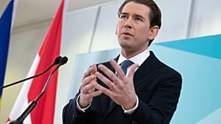 FILE - Former Austrian Chancellor Sebastian Kurz during a news conference in Vienna, Austria, on Dec. 2, 2021. 