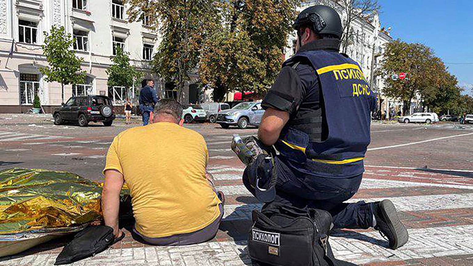 Nach dem Angriff auf Tschernihiw in der Ukraine
