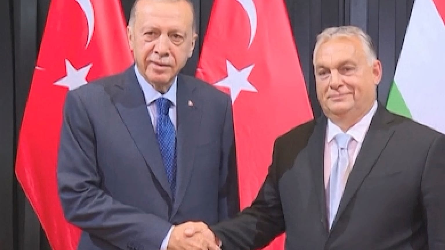Il presidente turco Erdogan e il primo ministro ungherese Orban