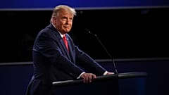  Le président Trump lors du dernier débat présidentiel à  Nashville, Tennessee, en octobre 2020