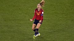 Olga Carmona bei ihrem Torjubel zum 1:0