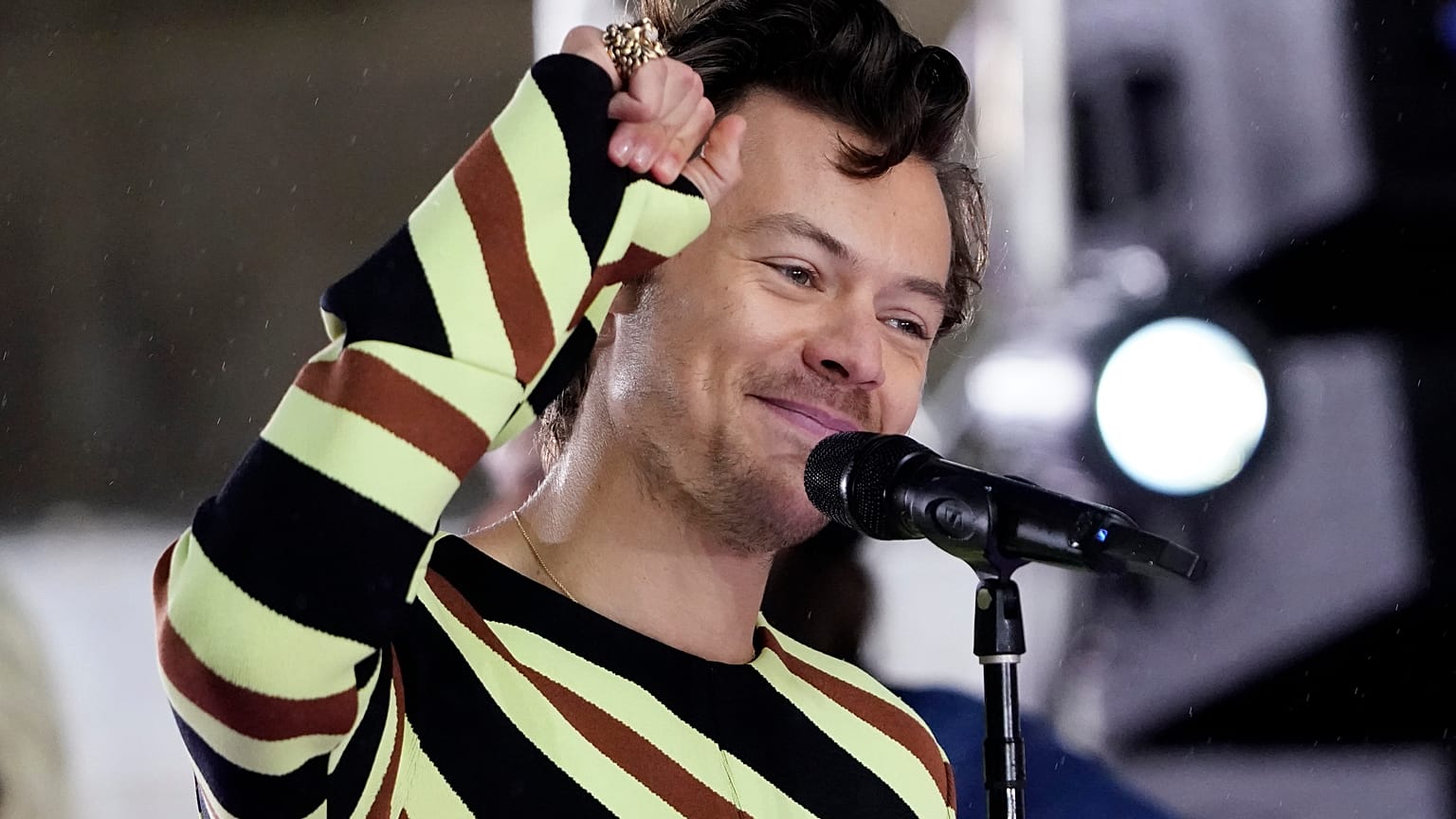 Harry Styles performs on NBC's "Today" show at Rockefeller Plaza on May 19, 2022, in New York.