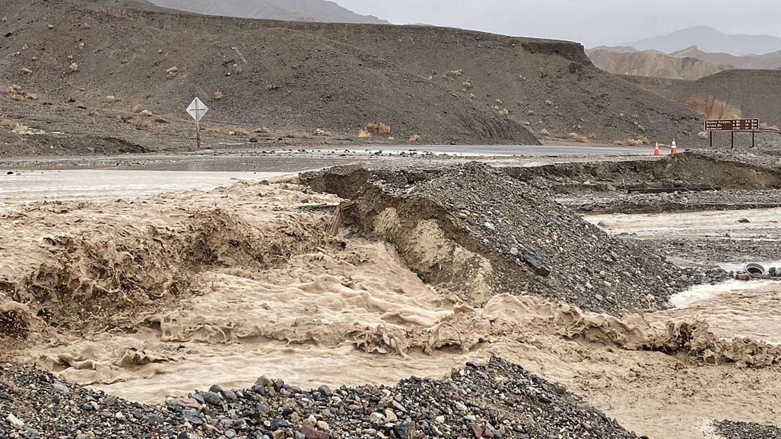 Inondations après le passage de la tempête tropicale Hilary, en Californie (20 août 2023).