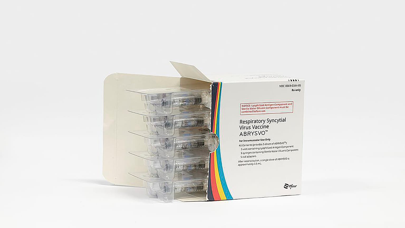 This image provided by Pfizer shows the RSV vaccine.