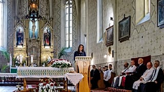 Novák Katalin magyar köztársasági elnök Beregszászon