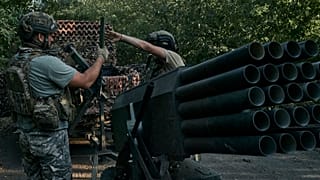 Украинские солдаты на линии фронта вблизи Бахмута 20 августа