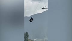 Rettungsaktion einer Gondel in Pakistan