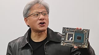Jensen Huang, CEO of NVIDIA, speaks during a press conference at the Computex 2023 in Taipei on May 30, 2023.