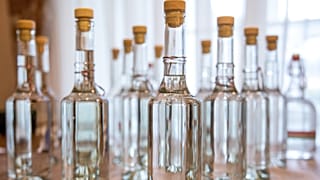 Pálinkásüvegek a 2022-es Gyulai Pálinkafesztiválon