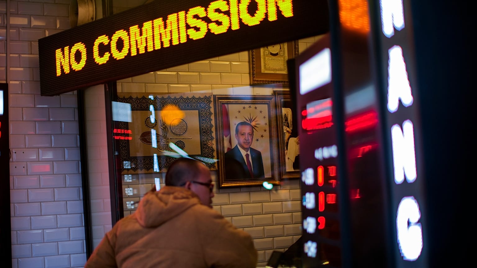 İstanbul'da bir döviz bürosu