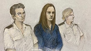Lucy Letby egy augusztus 10-én készült bírósági rajzon