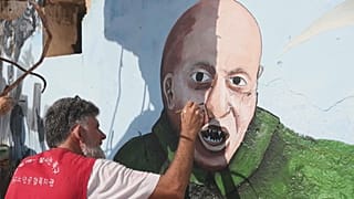 Graffiti mural of Prigozhin in Syria