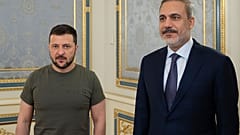 Ukrayna Devlet Başkanı Volodimir Zelenskiy, Dışişleri Bakanı Hakan Fidan