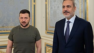Ukrayna Devlet Başkanı Volodimir Zelenskiy, Dışişleri Bakanı Hakan Fidan
