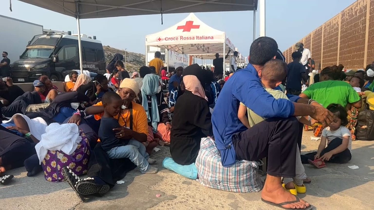 Migrants in Lampedusa