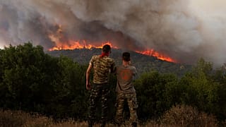 Yunanistan'da orman yangını