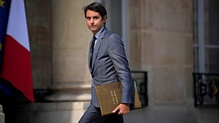 Le ministre de l'Éducation Gabriel Attal, le vendredi 21 juillet 2023 au palais de l'Élysée à Paris.