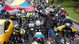 Protesta de motoristas en Bogotá, Colombia