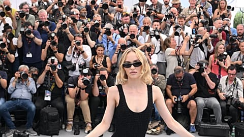 The Idol no more: Lily-Rose Depp poses at a press call for the show at Cannes film festival in May 