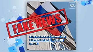 Imagem usa indevidamente o logo e o grafismo da Euronews