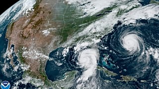 Ulusal Okyanus ve Atmosfer Dairesi (NOAA) tarafından paylaşılan uygu görüntüleri, Florida'da karaya vuran Idalia Kasırgası'nın boyutunu gösteriyor